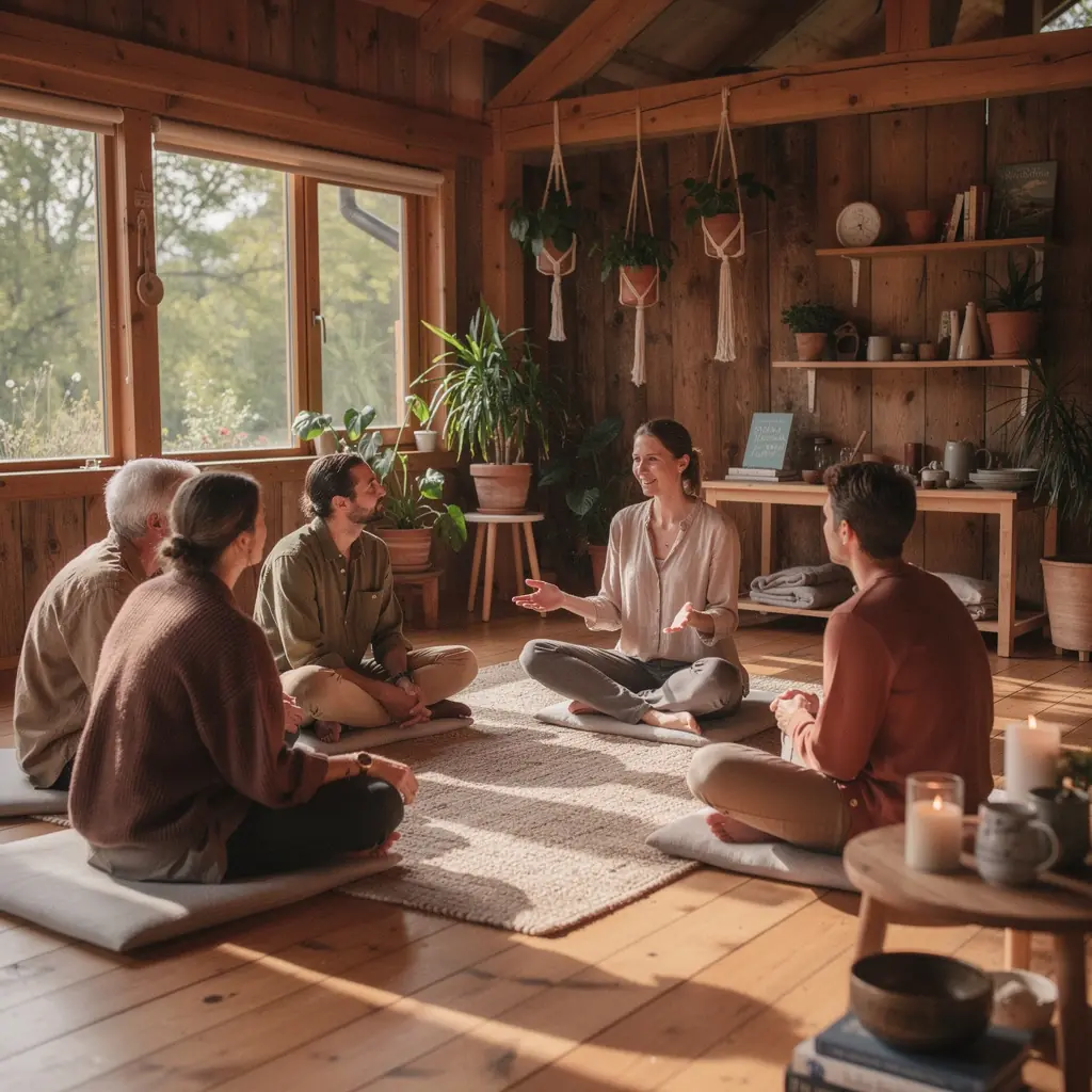 Scenic view of a tranquil spa resort nestled in the lush hills of Slovakia.