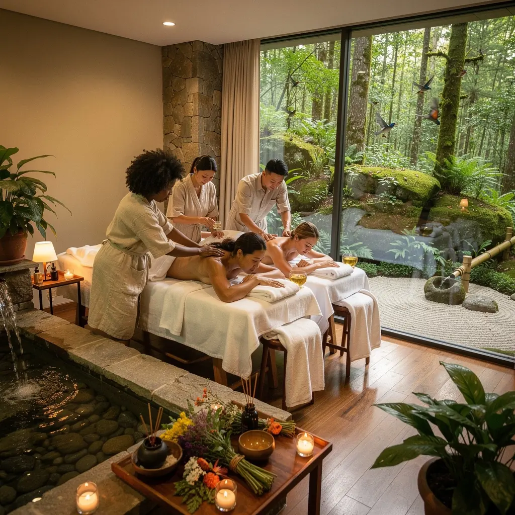 Delicious and healthy local cuisine served at a charming restaurant during a wellness getaway.